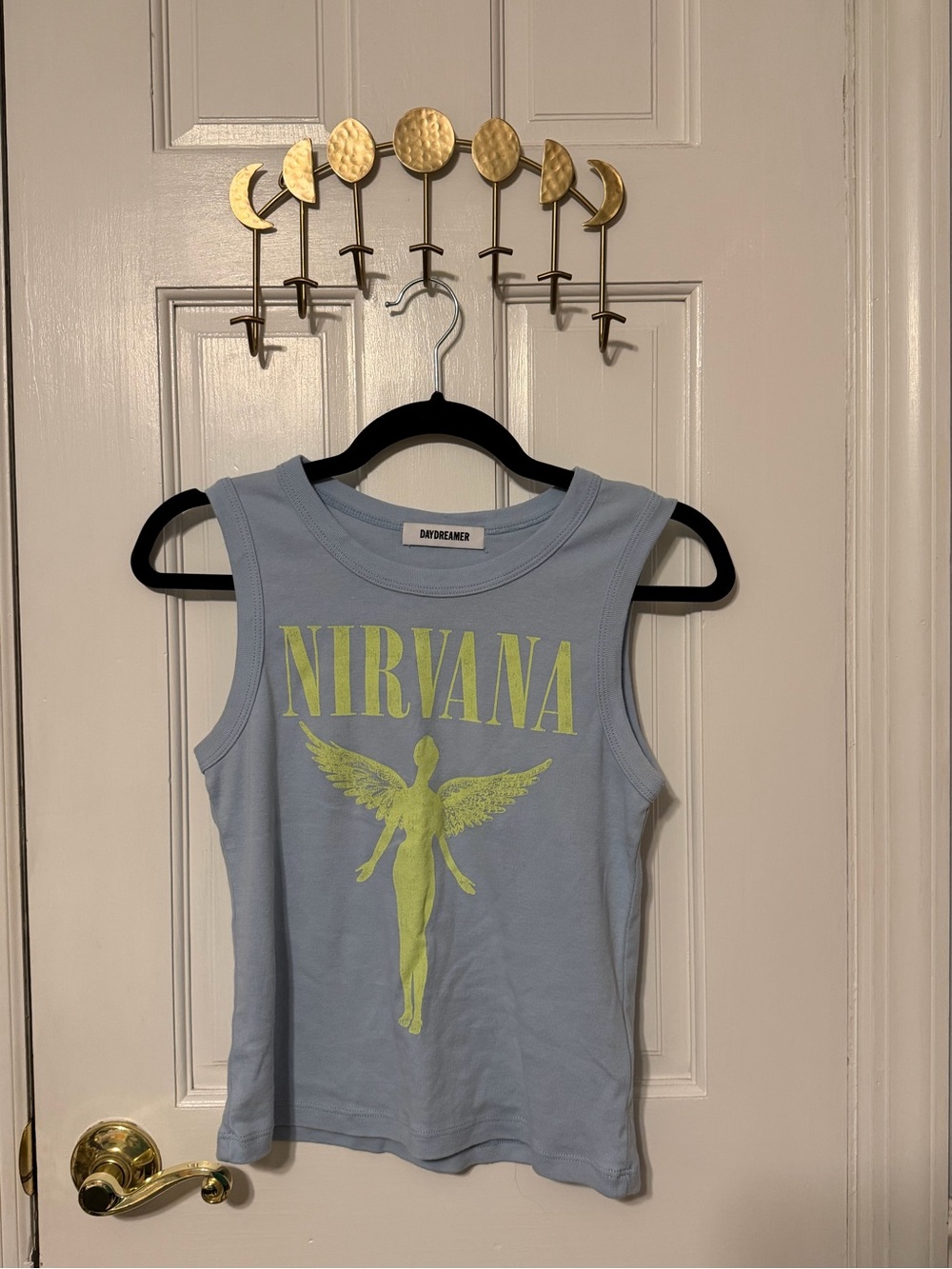 Daydreamer Kids Light Blue Nirvana Graphic Tank Top